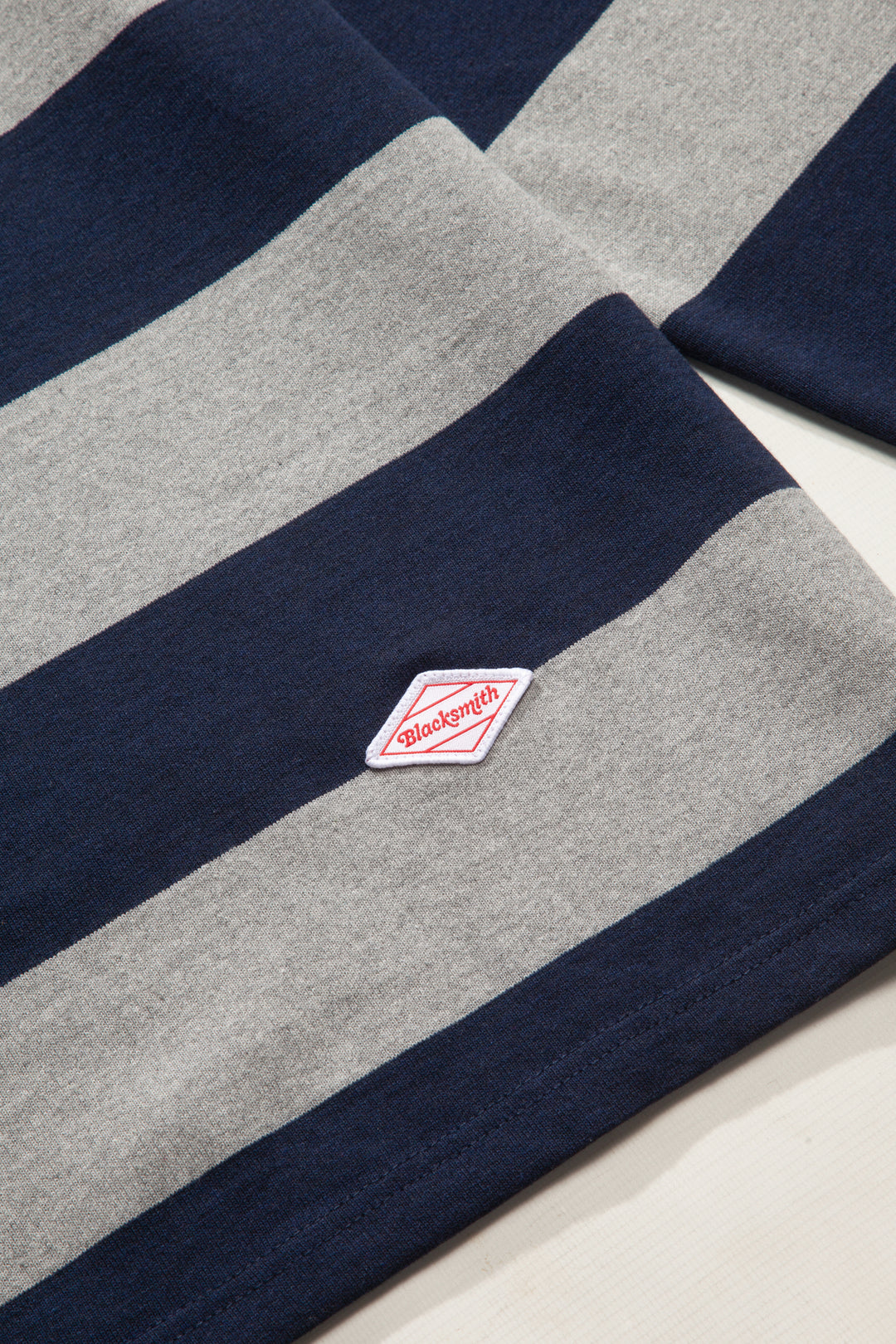 Blacksmith - Yarn Dye Striped Rugby - Grey/Navy