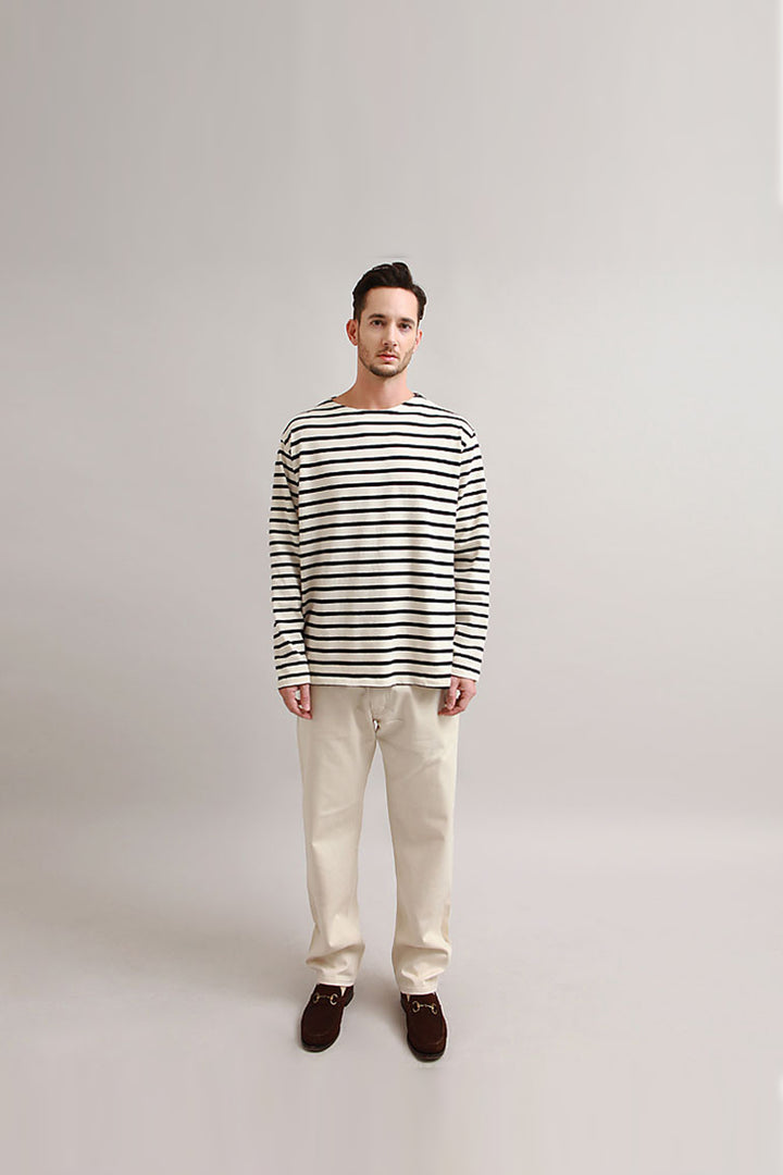 Outstanding & Co. - Boatneck Breton Stripe Top - Navy