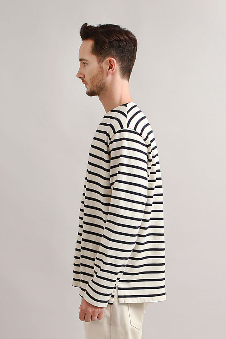 Outstanding & Co. - Boatneck Breton Stripe Top - Ivory