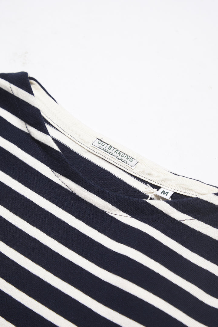 Outstanding & Co. - Boatneck Breton Stripe Top - Navy