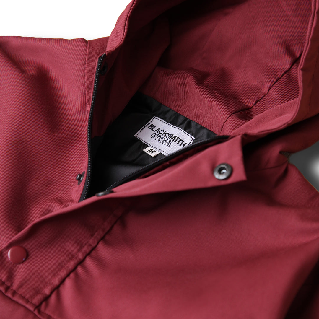 Blacksmith - Two Tone Corduroy/Canvas Pullover - Claret