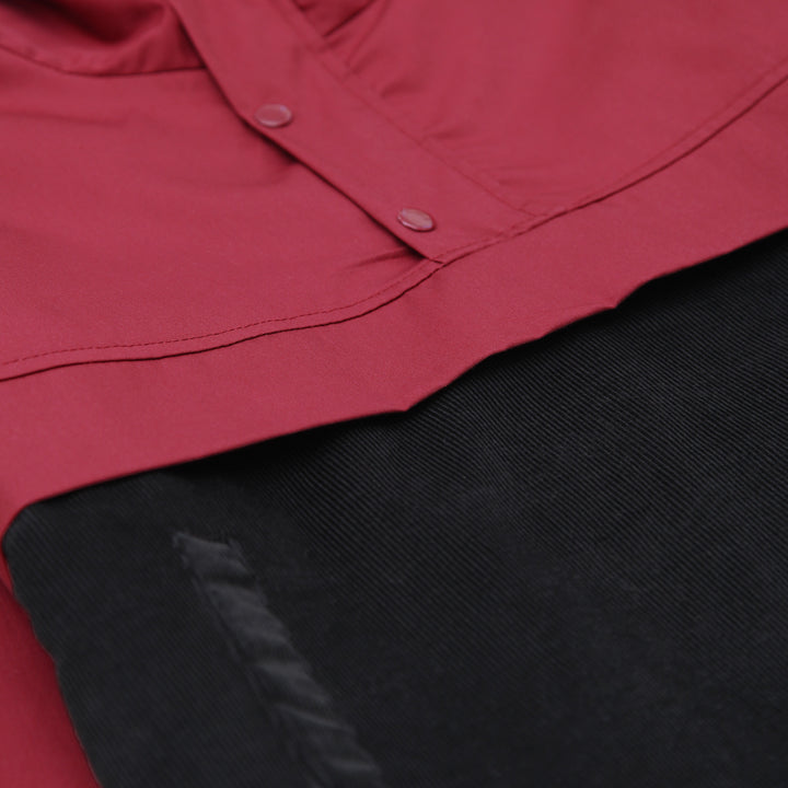 Blacksmith - Two Tone Corduroy/Canvas Pullover - Claret