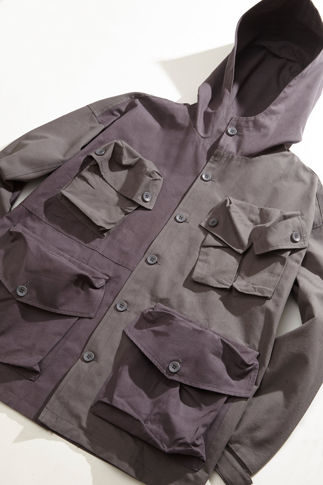 Blacksmith - Contrast Gunner Anorak - Plum/Graphite