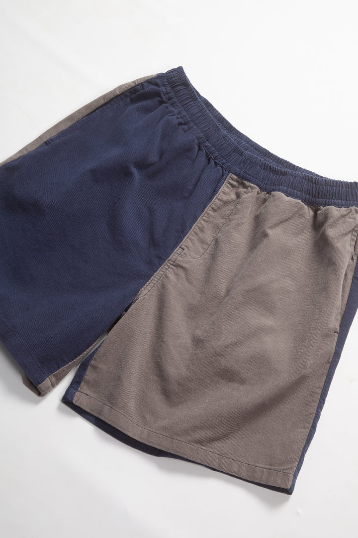Blacksmith - Corduroy Easy Shorts - Navy/Grey