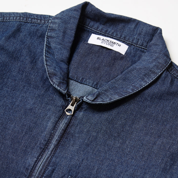 Blacksmith - Quarter Zip Shawl Shirt - Indigo