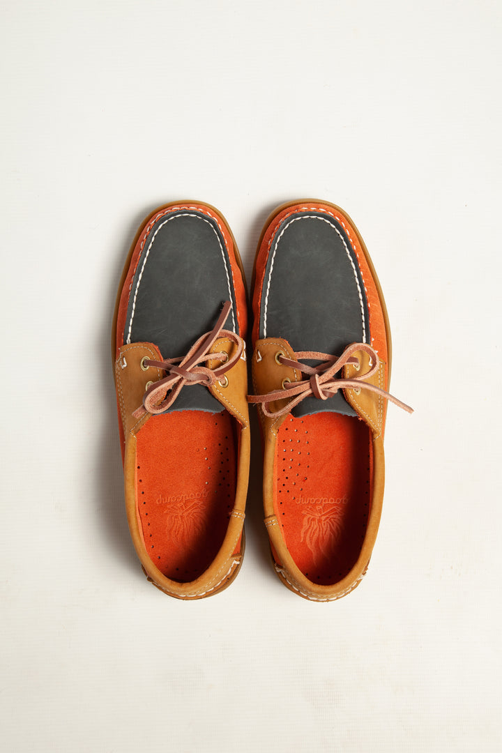 Goodcamp - Deck Loafer Shoes - Orange Multi