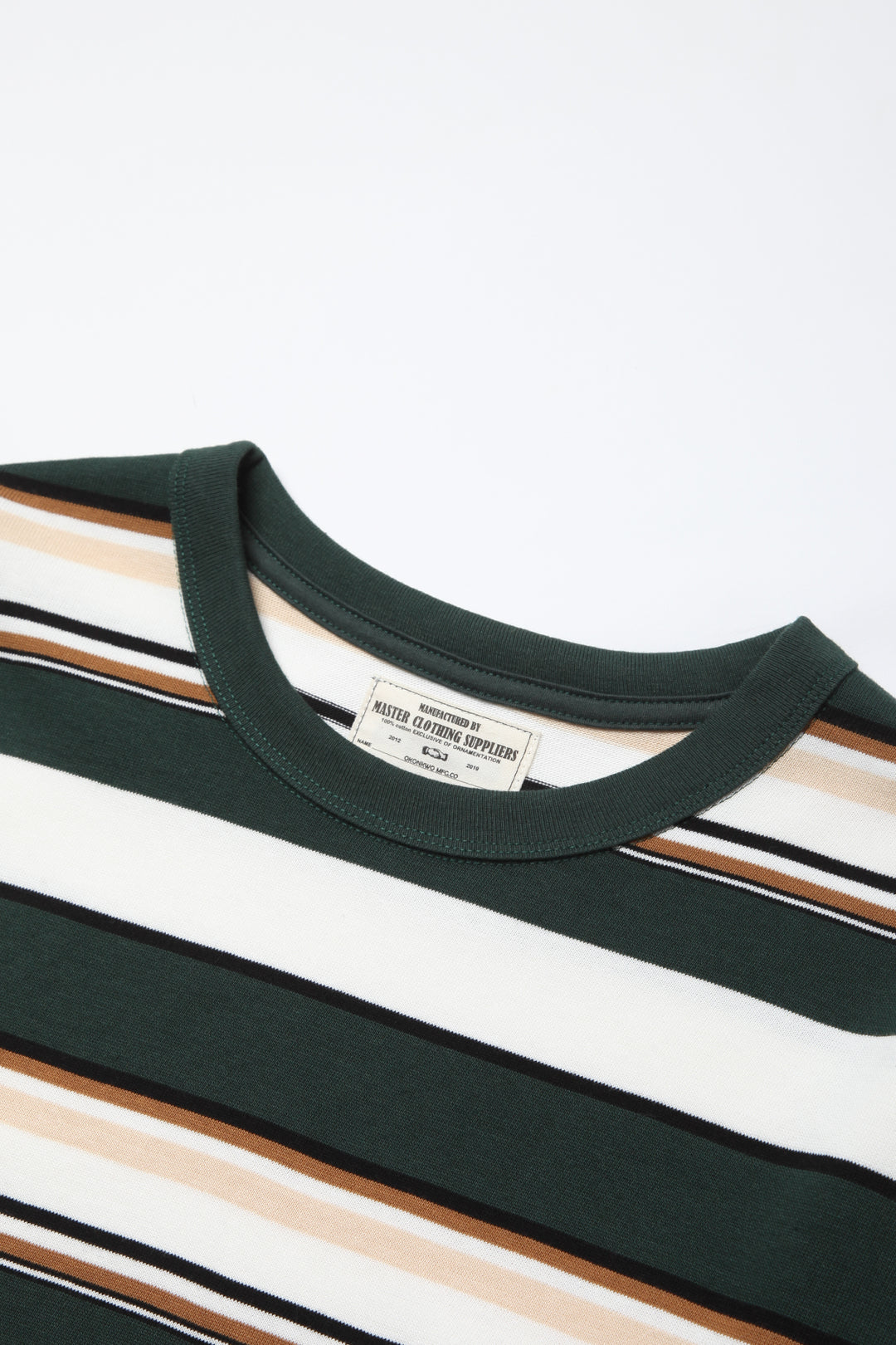 Okonkwo MFG - Long Sleeve Striped Tee - Green/White