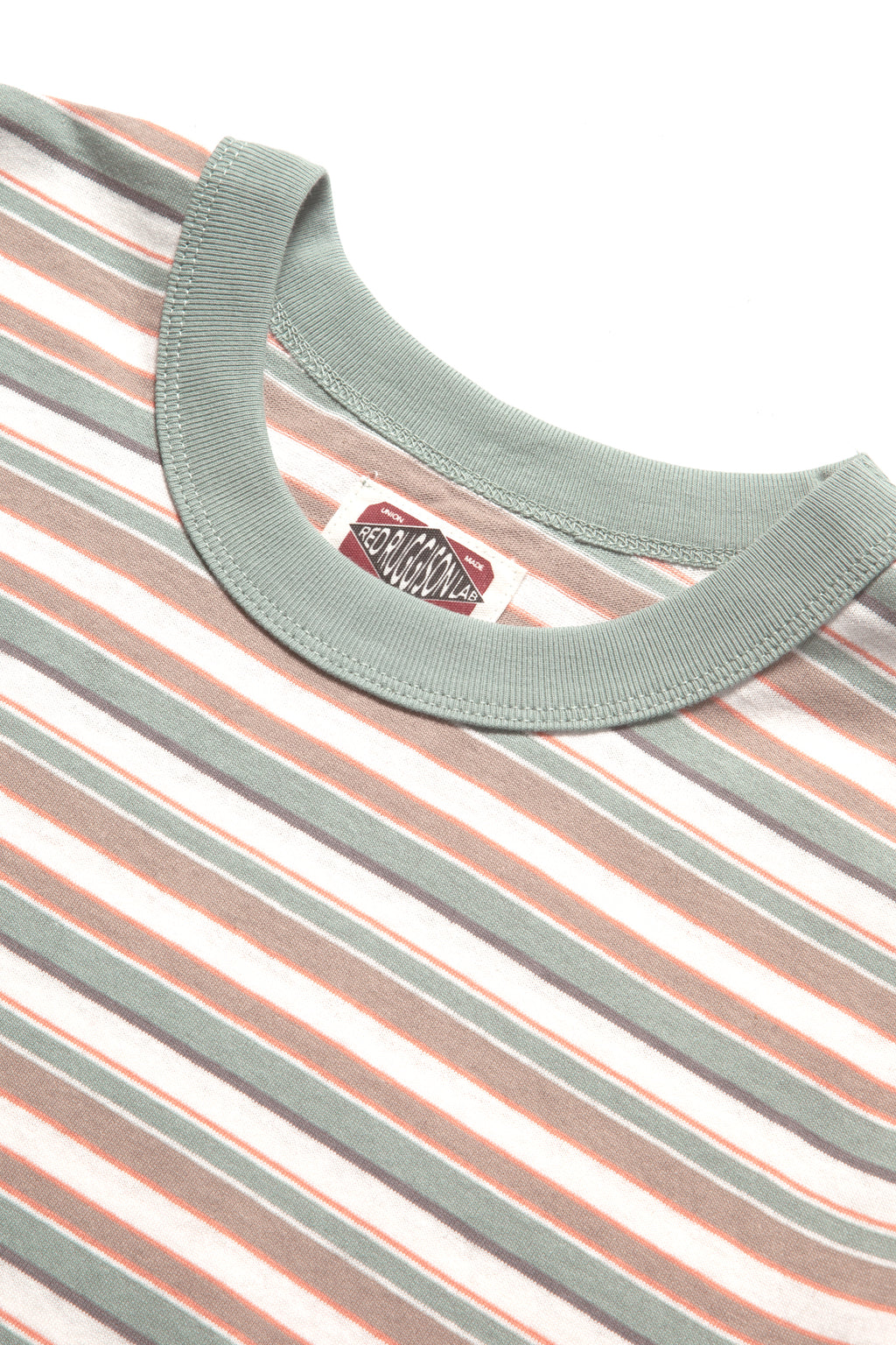 Red Ruggison - 90's Striped T-Shirt - White/Mint