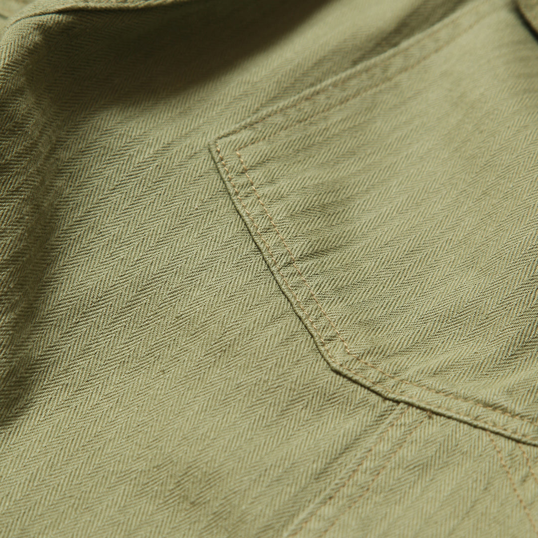 Blacksmith - Herringbone Easy Pants - Light Olive