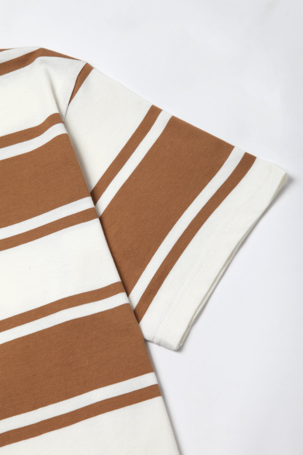 Okonkwo MFG - Short Sleeve Striped Tee - Brown/White