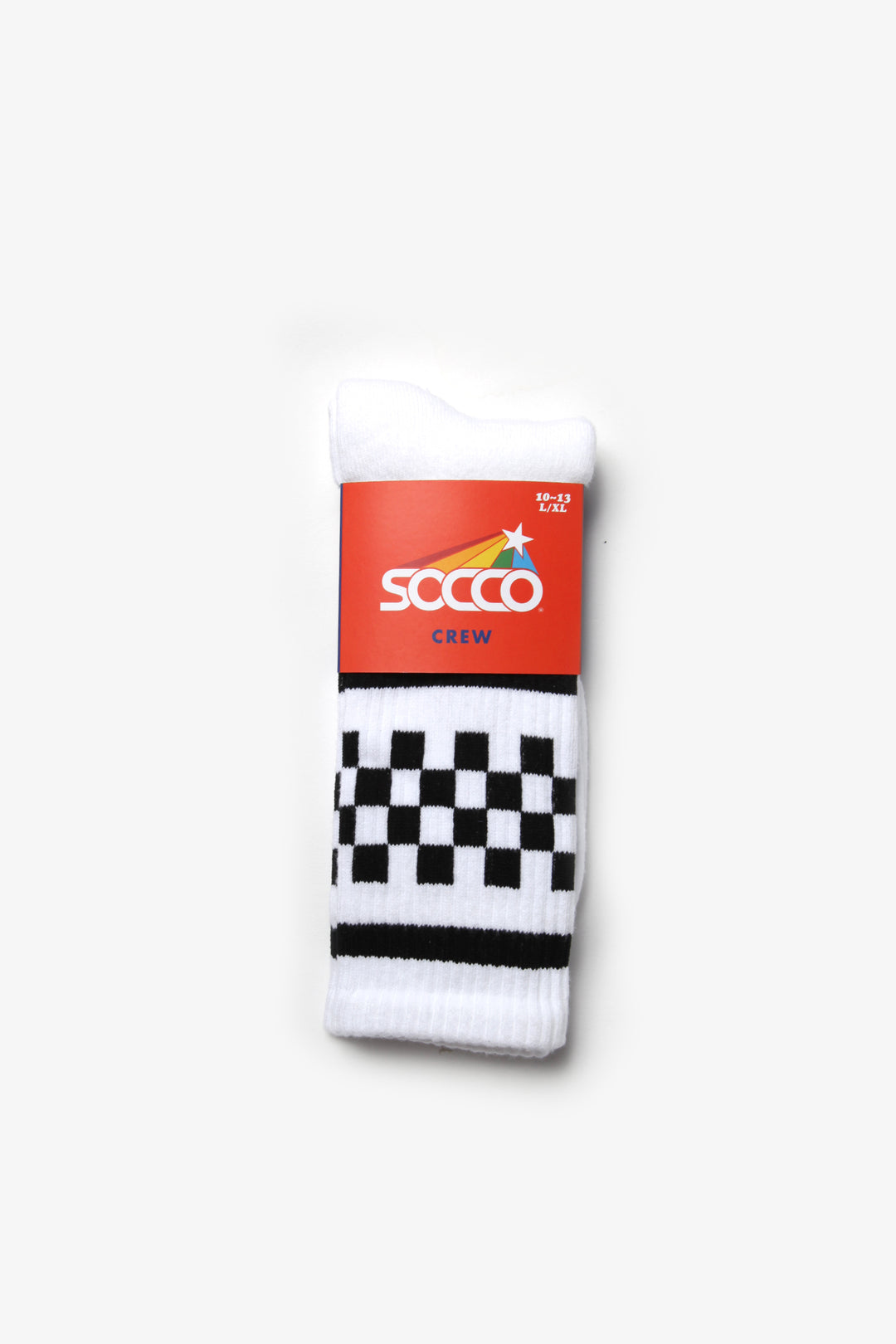 Socco - Checkerboard Crew Socks - Black/White