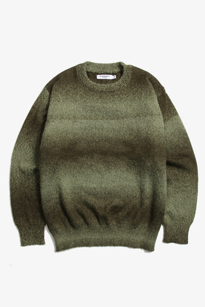 Blacksmith - Static Stripe Sweater - Olive