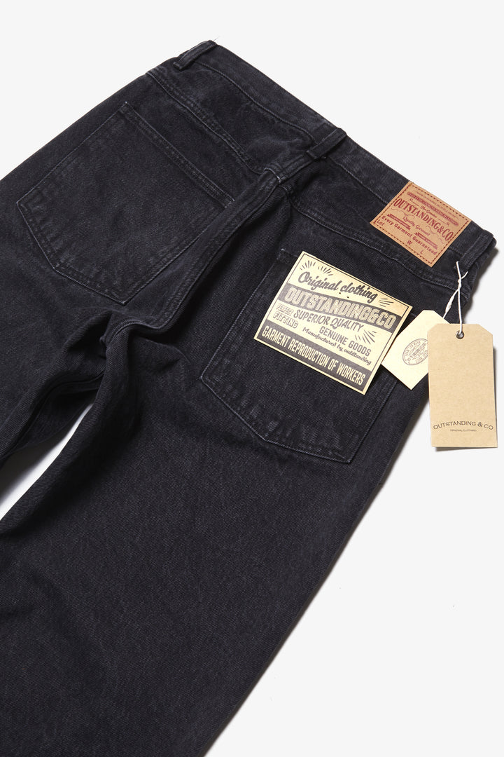 Outstanding & Co. - Wide Washed Jeans - Black